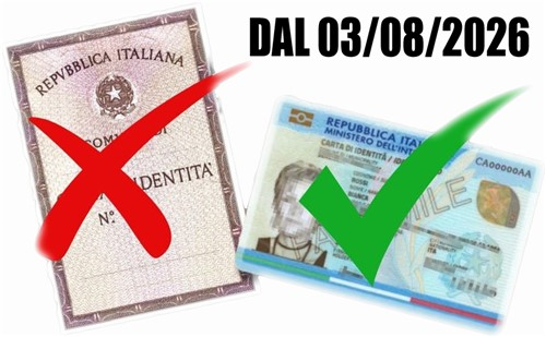 AVVISO scadenza carte d'identità cartacee